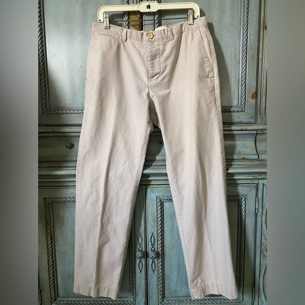Men's Beige Pants with button-fly closure